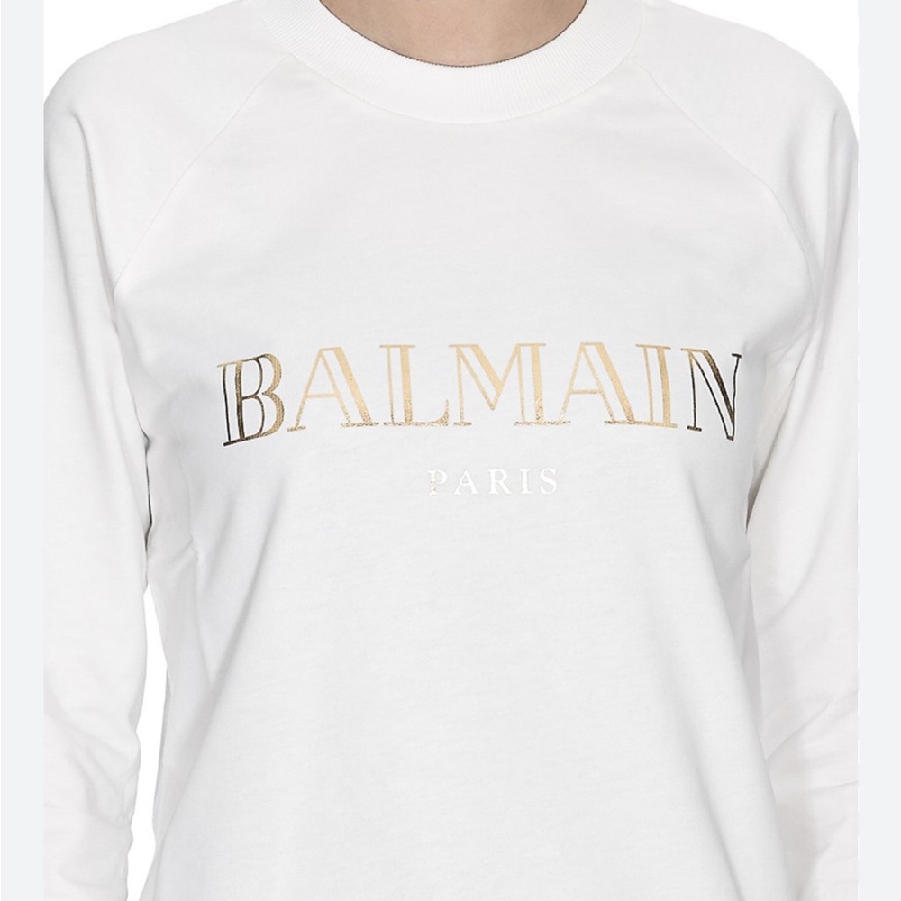 balmain sweater white 34
